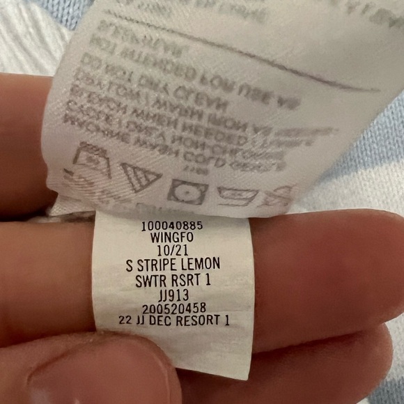 Janie and Jack Girls Striped Ruffle Lemon Sweater - Picture 9 of 9